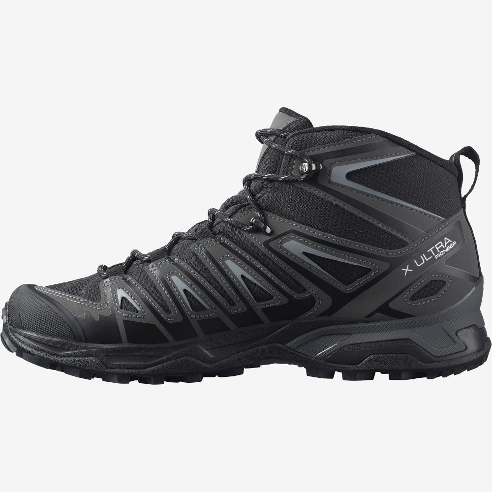 Salomon X ULTRA PIONEER MID CLIMASALOMON™ WATERPROOF Túrabakancs Férfi Fekete | HU589327