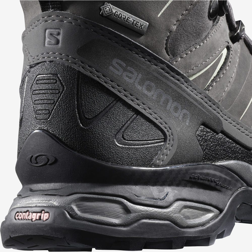 Salomon X ULTRA TREK GORE-TEX Túrabakancs Női Fekete/Szürke | HU321940