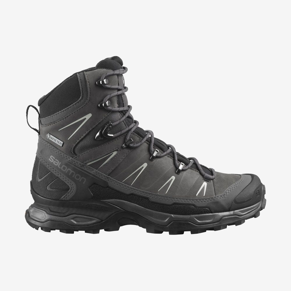 Salomon X ULTRA TREK GORE-TEX Túrabakancs Női Fekete/Szürke | HU321940