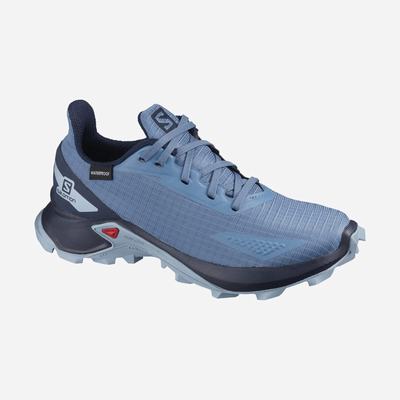 Salomon ALPHACROSS BLAST CLIMASALOMON™ WATERPROOF Terepfutó Cipő Gyerek Kék/Sötétkék/Kék | HU642583