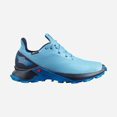 Salomon ALPHACROSS BLAST CLIMASALOMON™ WATERPROOF Terepfutó Cipő Gyerek Kék/Sötétkék/Sötétkék | HU742053