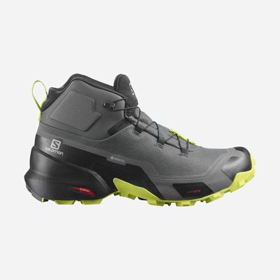 Salomon CROSS HIKE MID GORE-TEX Túrabakancs Férfi Szürke/Fekete/Világos Zöld | HU178925