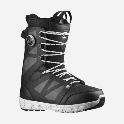 Salomon LAUNCH LACE BOA SJ Snowboard Bakancs Férfi Fekete/Fehér | HU453128