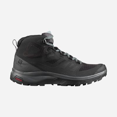 Salomon OUTLINE MID GORE-TEX Túrabakancs Női Fekete/Zöld | HU275830