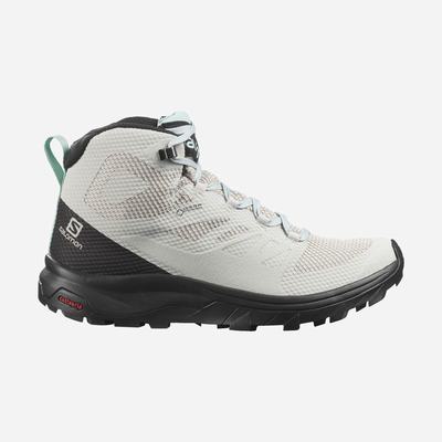 Salomon OUTLINE MID GORE-TEX Túrabakancs Női Bézs/Fekete/Türkiz | HU360847