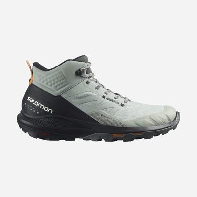 Salomon OUTPULSE MID GORE-TEX Túrabakancs Férfi Zöld/Fekete/Narancssárga | HU327816