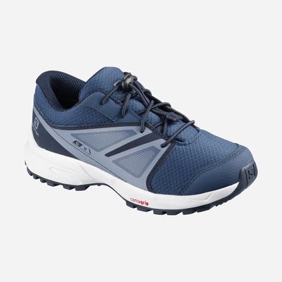 Salomon SENSE CLIMASALOMON™ WATERPROOF Terepfutó Cipő Gyerek Sötétkék/Szürke | HU372654