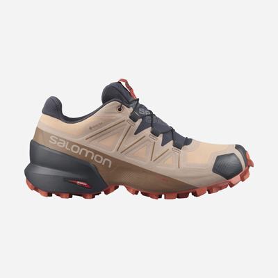 Salomon SPEEDCROSS 5 GORE-TEX Terepfutó Cipő Női Bézs/Narancssárga | HU128069