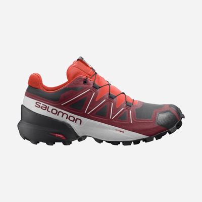 Salomon SPEEDCROSS 5 GORE-TEX Terepfutó Cipő Férfi Piros/Fehér/Fekete | HU387256