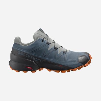 Salomon SPEEDCROSS 5 GORE-TEX Terepfutó Cipő Férfi Kék/Narancssárga | HU903714