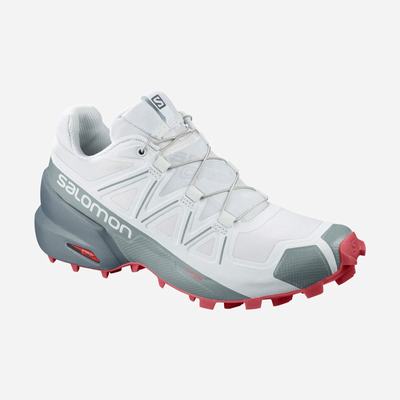 Salomon SPEEDCROSS 5 Terepfutó Cipő Női Kék/Sötét Piros Rózsaszín | HU590382