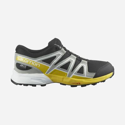 Salomon SPEEDCROSS CLIMASALOMON™ WATERPROOF Terepfutó Cipő Gyerek Fekete/Citrom | HU120853