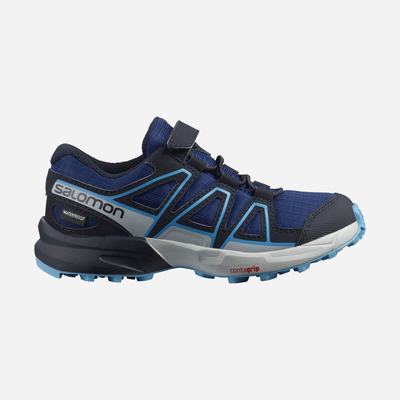 Salomon SPEEDCROSS CLIMASALOMON™ WATERPROOF Terepfutó Cipő Gyerek Sötétkék/Kék | HU190368