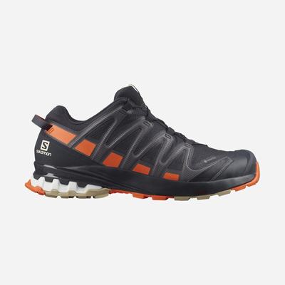 Salomon XA PRO 3D v8 GORE-TEX Terepfutó Cipő Férfi Sötétkék/Piros Narancssárga | HU426839