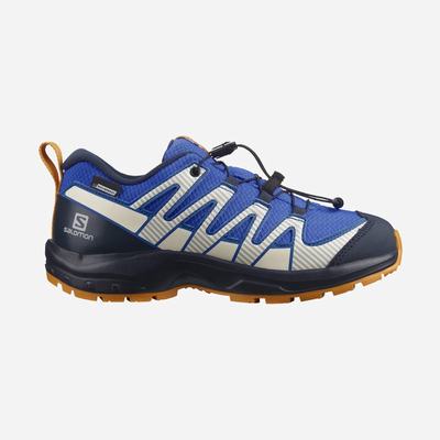 Salomon XA PRO V8 CLIMASALOMON™ WATERPROOF Túrabakancs Gyerek Kék/Sötétkék | HU230857