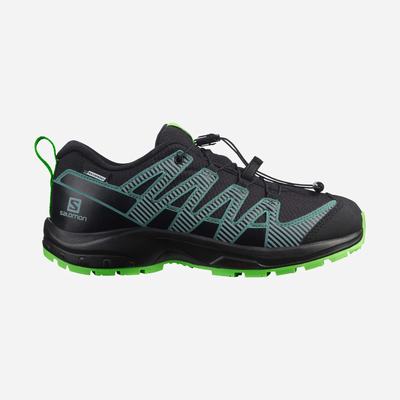 Salomon XA PRO V8 CLIMASALOMON™ WATERPROOF Túrabakancs Gyerek Fekete/Zöld | HU827014