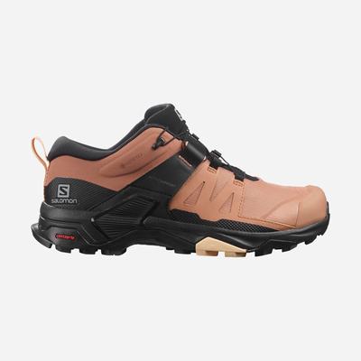 Salomon X ULTRA 4 GORE-TEX Túracipő Női Bézs/Fekete/Krém | HU836214