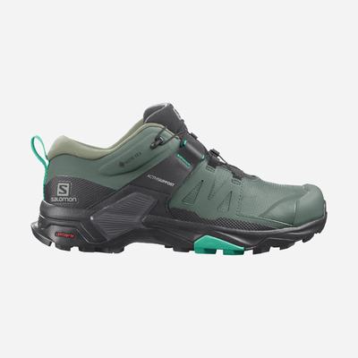 Salomon X ULTRA 4 GORE-TEX Túracipő Női Zöld/Fekete/Menta | HU874193